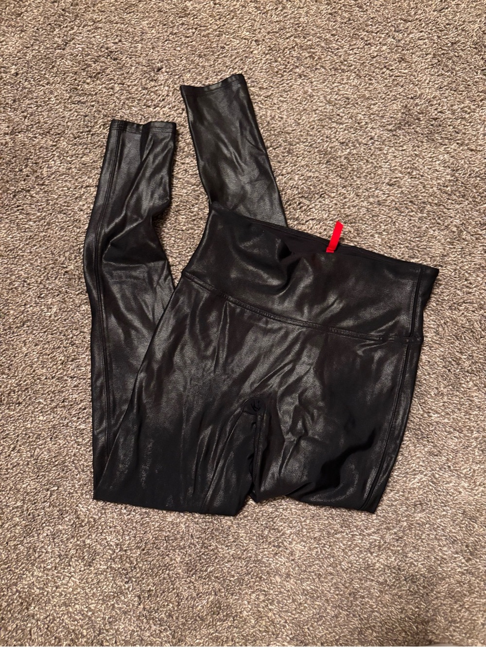 SPANX Faux Leather Leggings Black